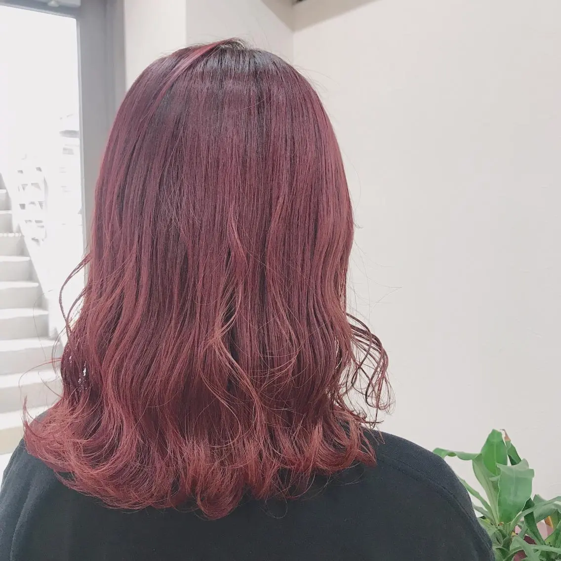ミディアム カラー ピンクカラー バイオレットカラー beauty: beast 大名店のヘアスタイル