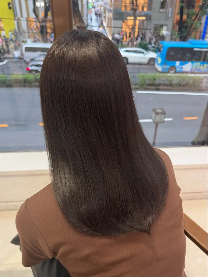 ロング カラー ブラウンカラー ショコラブラウン ヘアカラー トリートメント 髪質改善艶カラー🩶 Nanako ⟡.·のヘアスタイル