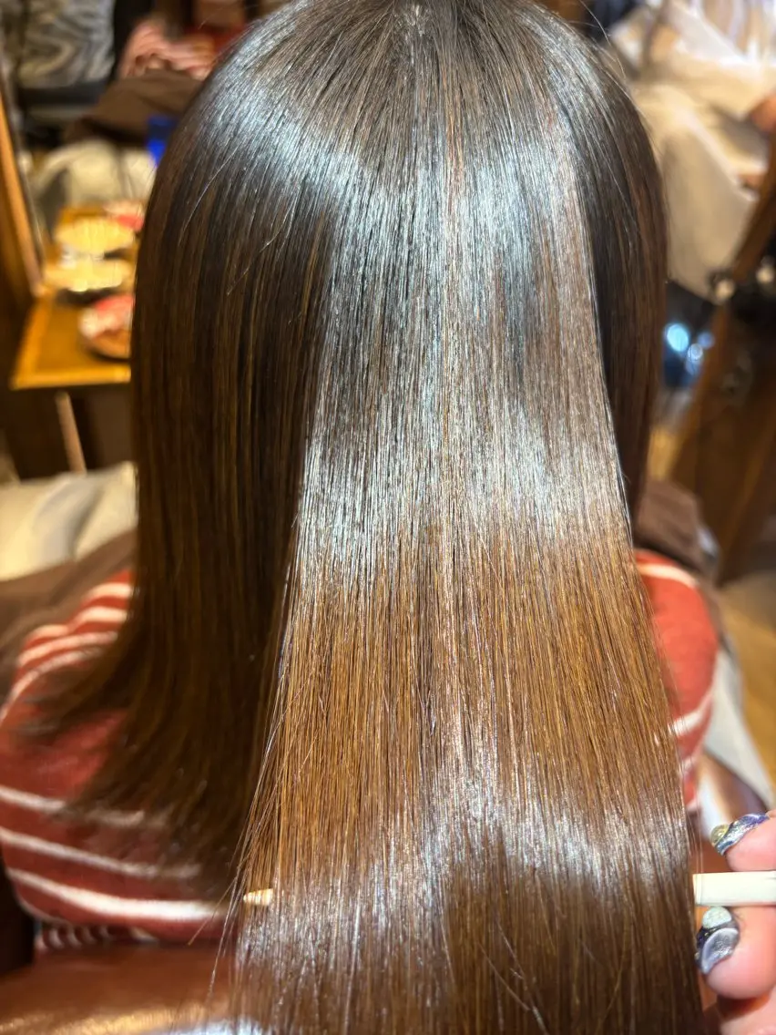 ミディアム カラー ヘアアレンジ 縮毛矯正 トリートメント 🫧縮毛矯正/髪質 改善🫧熊野未来のヘアスタイル