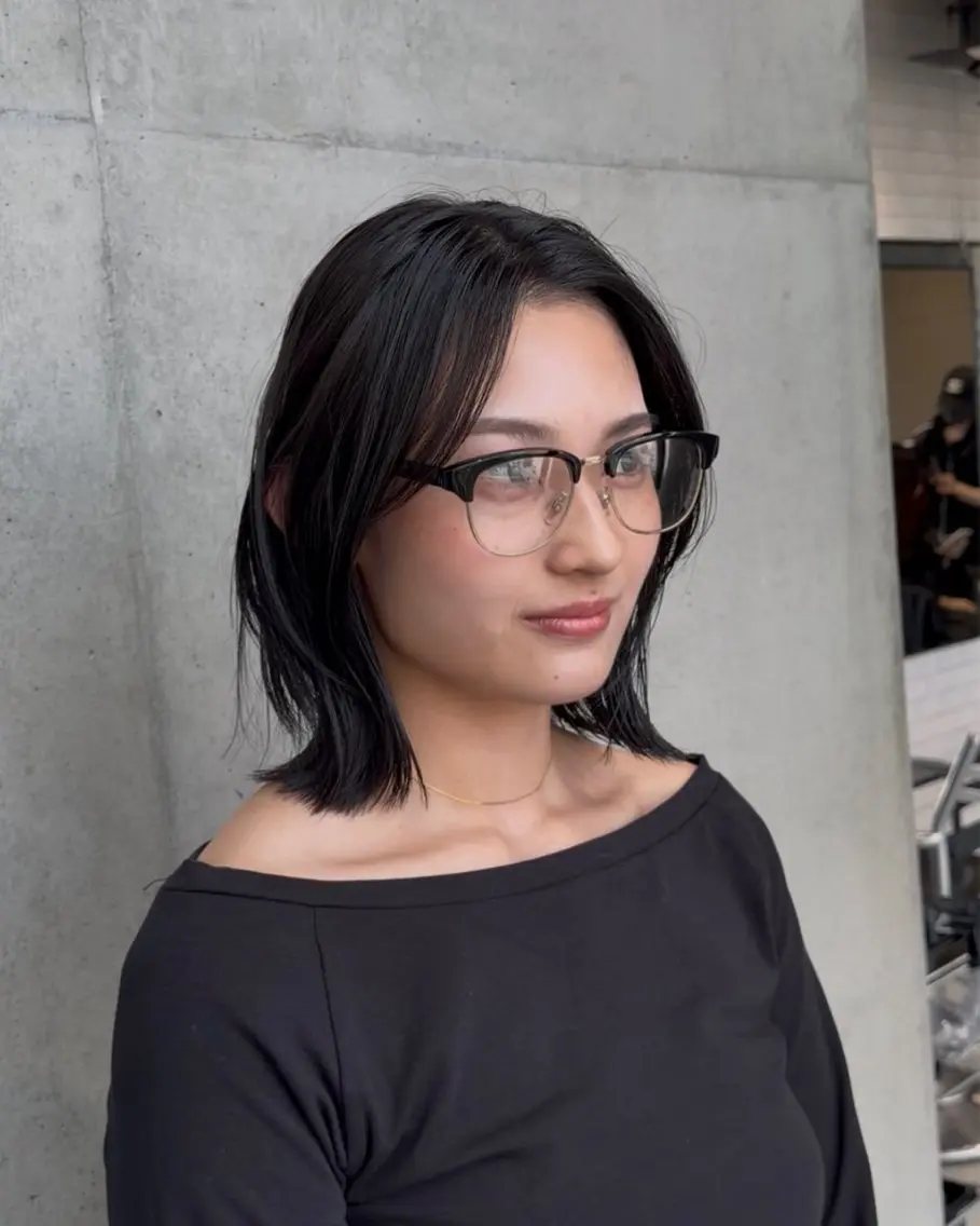 ミディアム カラー パーマ カット ヘアカラー トリートメント 透明感カラー レイヤー/コウスケのヘアスタイル