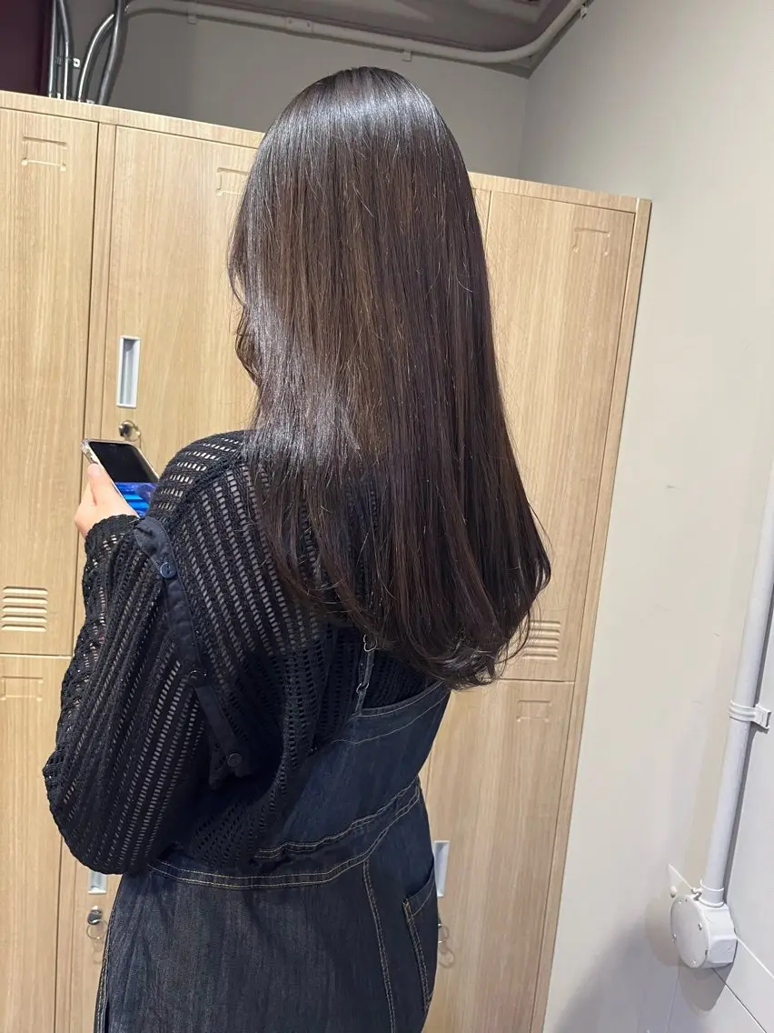 ロング レイヤーカット🍏 オリーブ/ののかのヘアスタイル