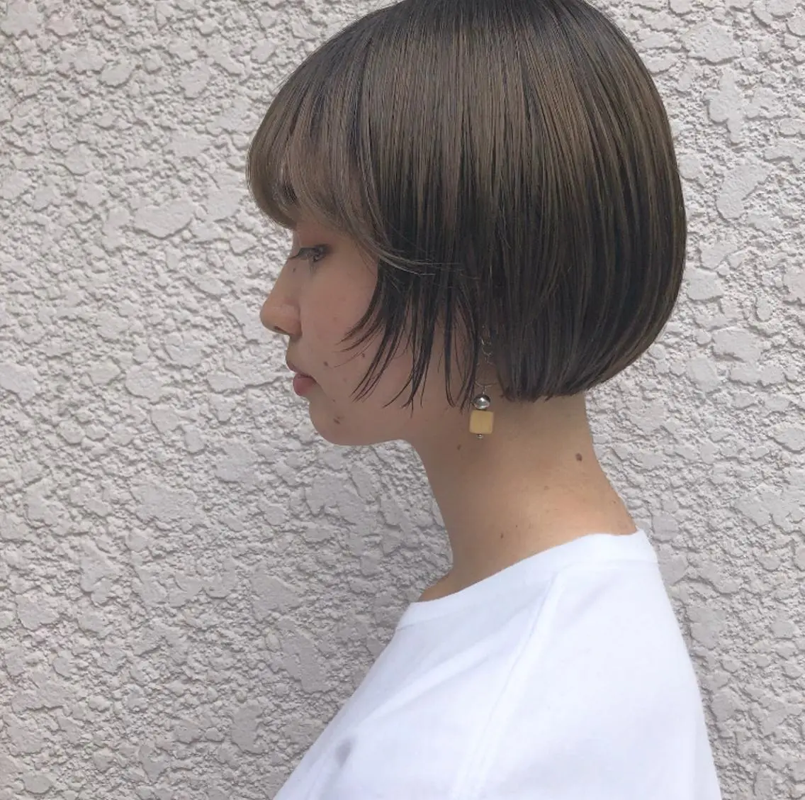 ミディアム カラー ボブ カット トリートメント yajima Moemiのヘアスタイル