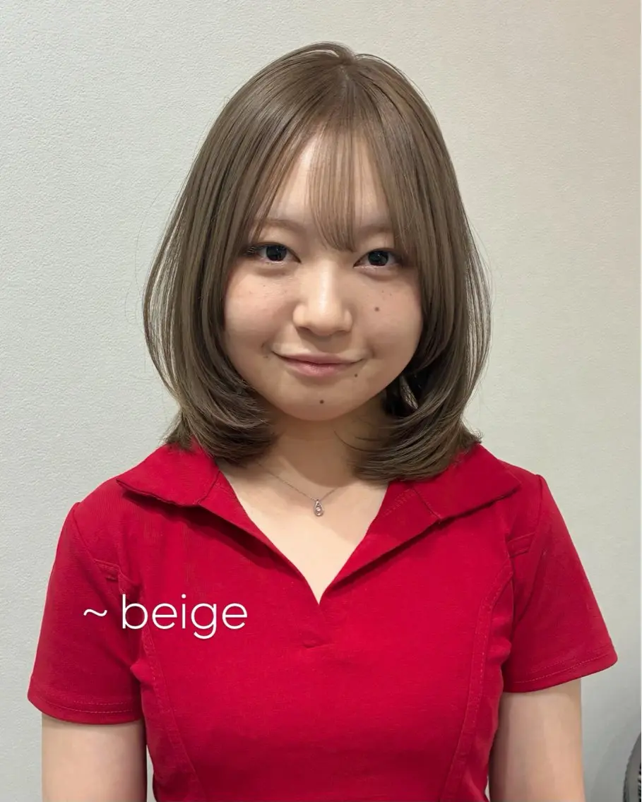 ミディアム ヘアカラー トリートメント 柴田真衣 /ナチュラル/半個室のヘアスタイル