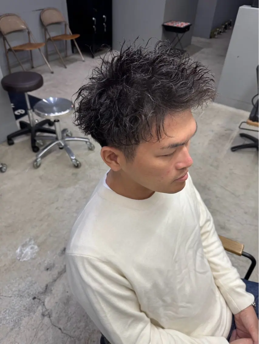 ショート パーマ メンズ専門サロン wokeのヘアスタイル
