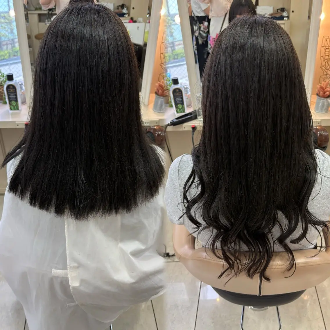ロング シールエクステ エクステ 韓国風ヘア エクステ ハイトーンカラー シールエクステのヘアスタイル