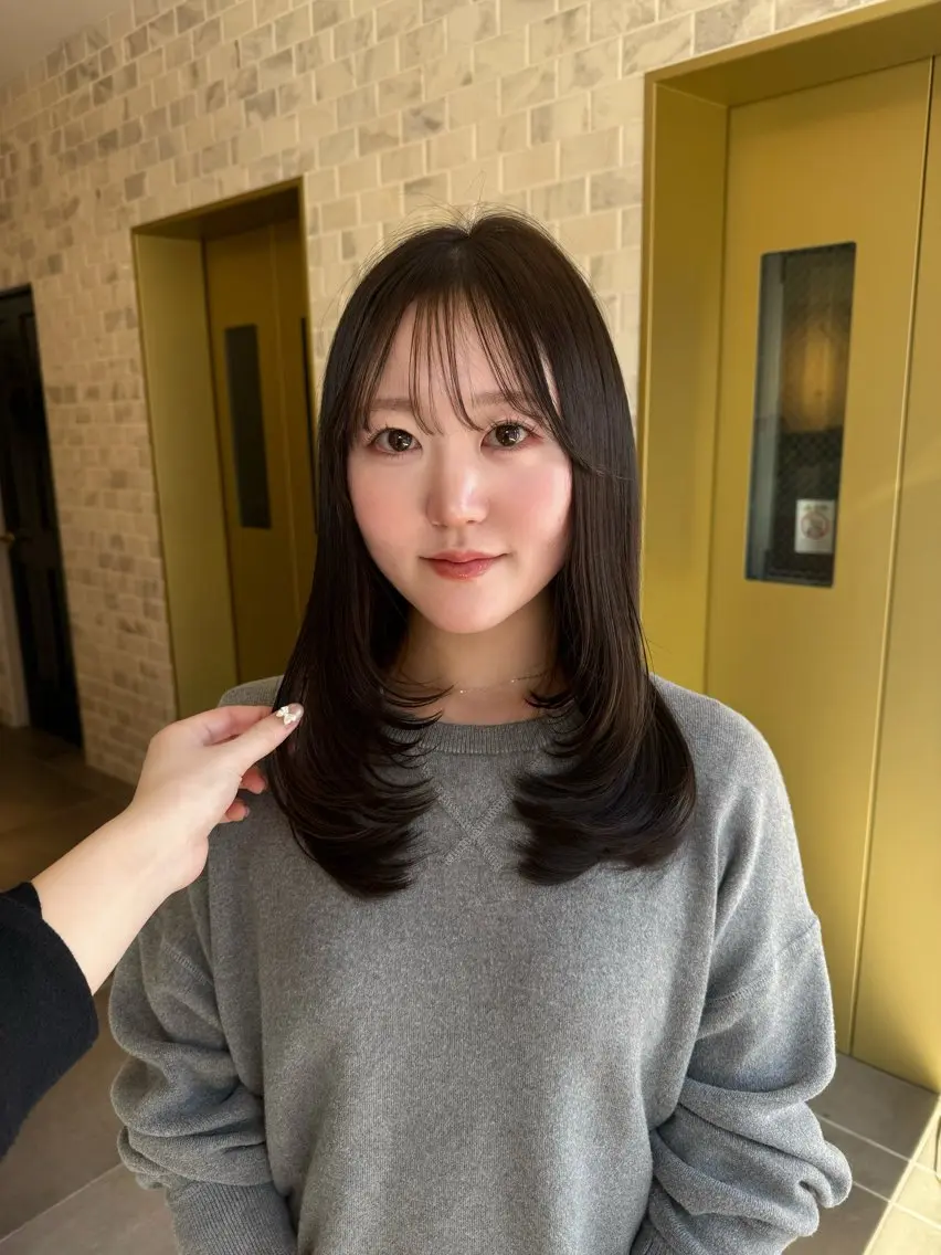 ロング カラー レイヤーカット costes 今井芽依のヘアスタイル
