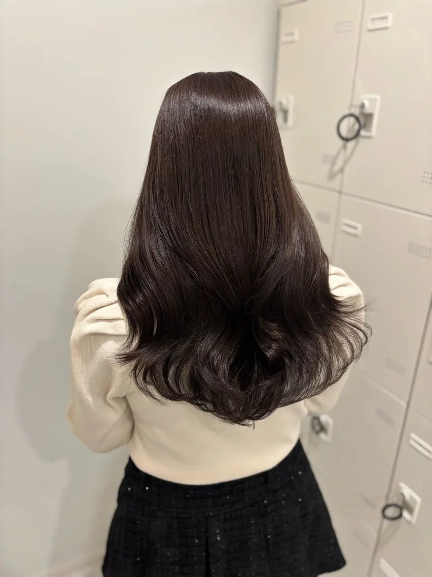 ロング カラー ヘアカラー 🧸レイヤー× ベージュ🥯カホ🍯のヘアスタイル
