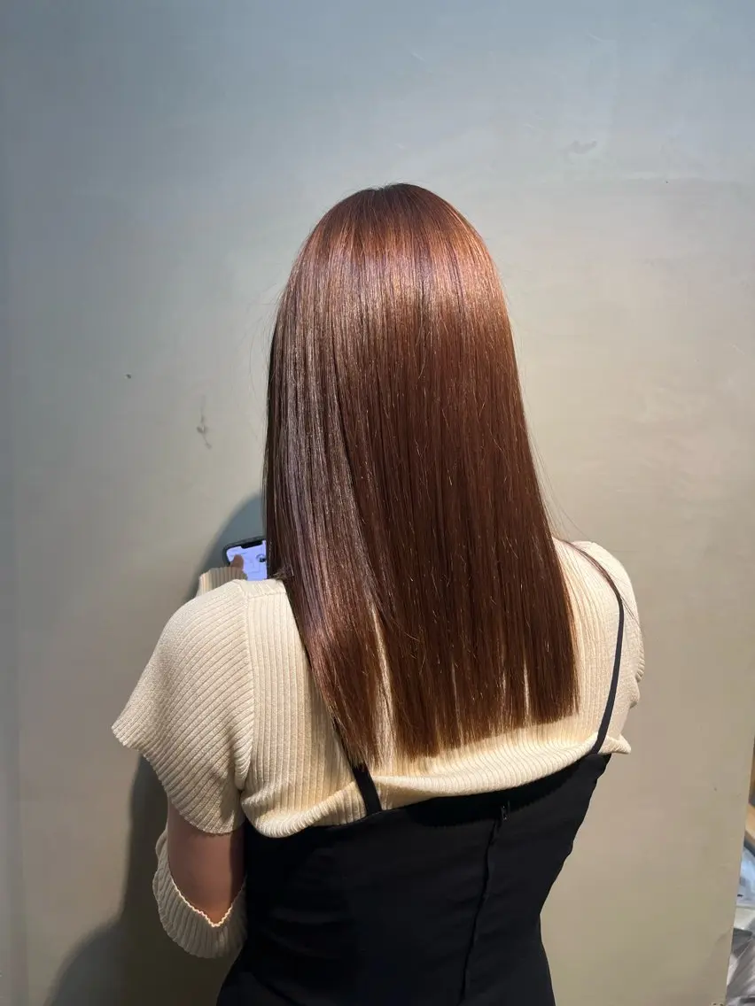 ミディアム カット ヘアカラー 本木下朋花/髪質 改善×ダブルカラーのヘアスタイル