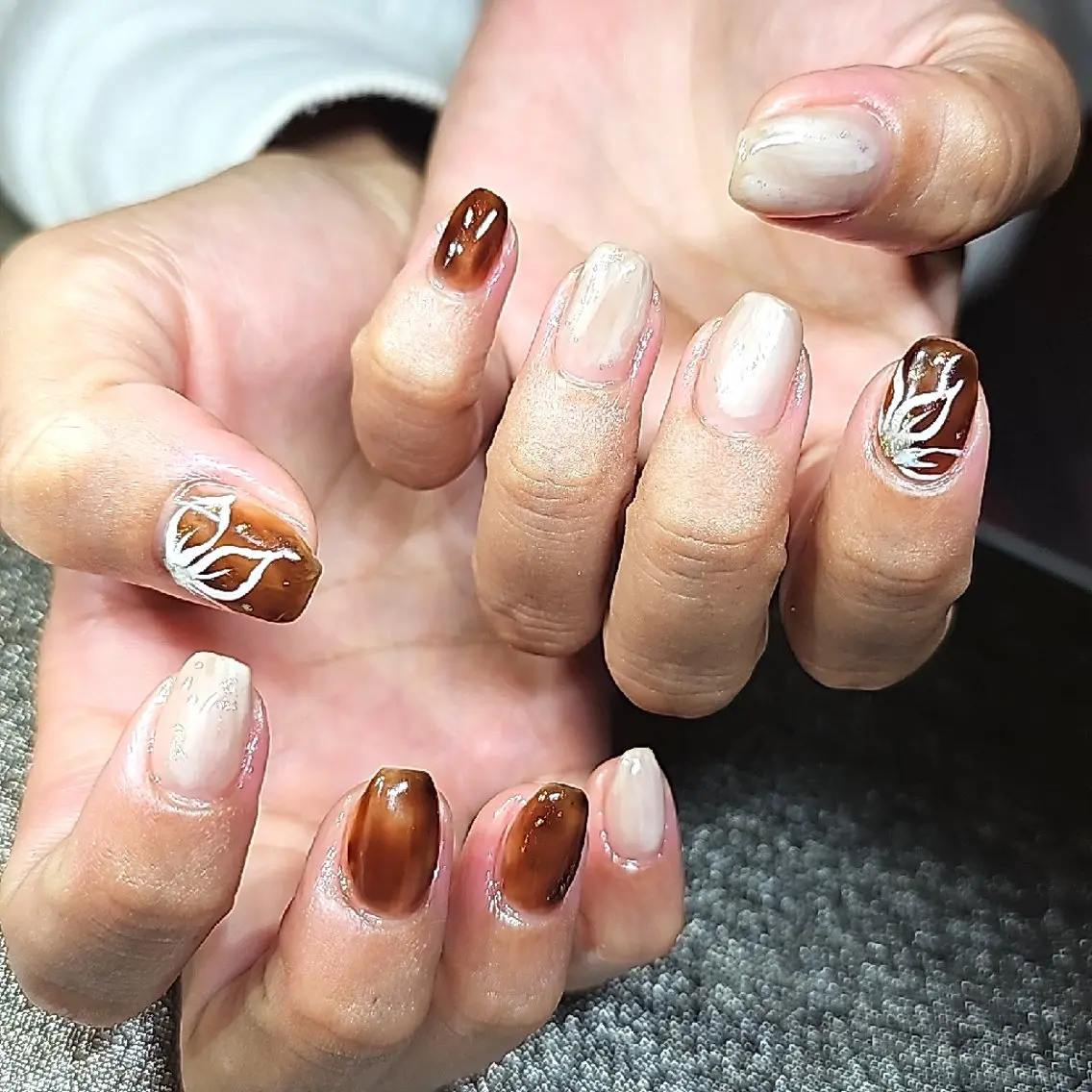 ネイル 大理石ネイル(マーブル) ニュアンスネイル salon de  Princessのネイルデザイン