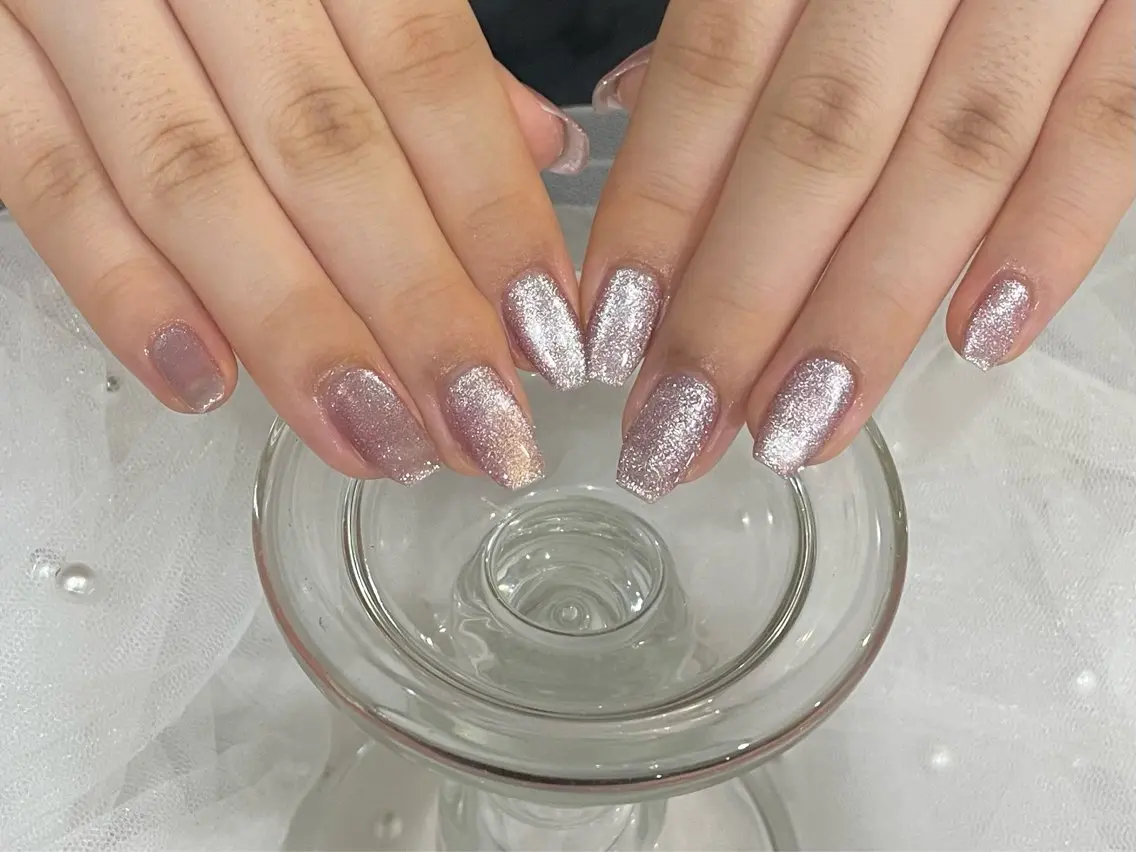 ネイル アートネイル オーロラネイル チークネイル フットネイル ジェルネイル amiLe 🎀yuunaのネイルデザイン