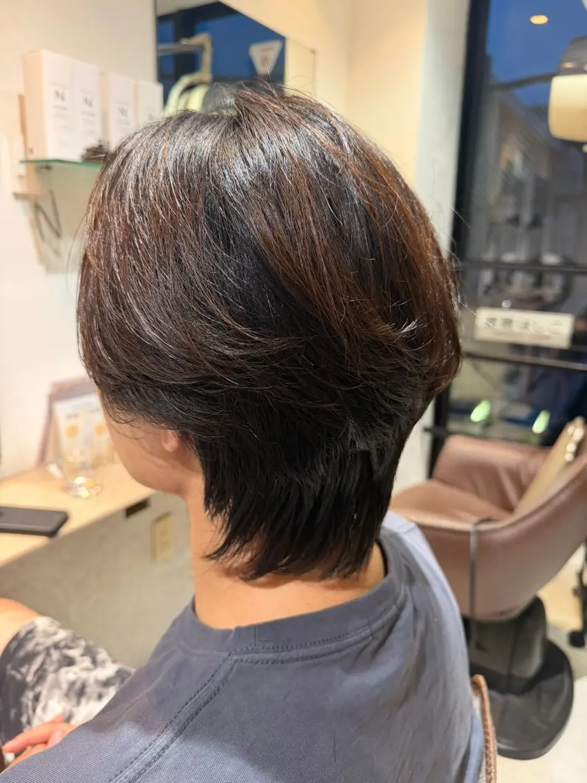 ショート メンズ くびれヘア メンズパーマ REALCE大木のヘアスタイル