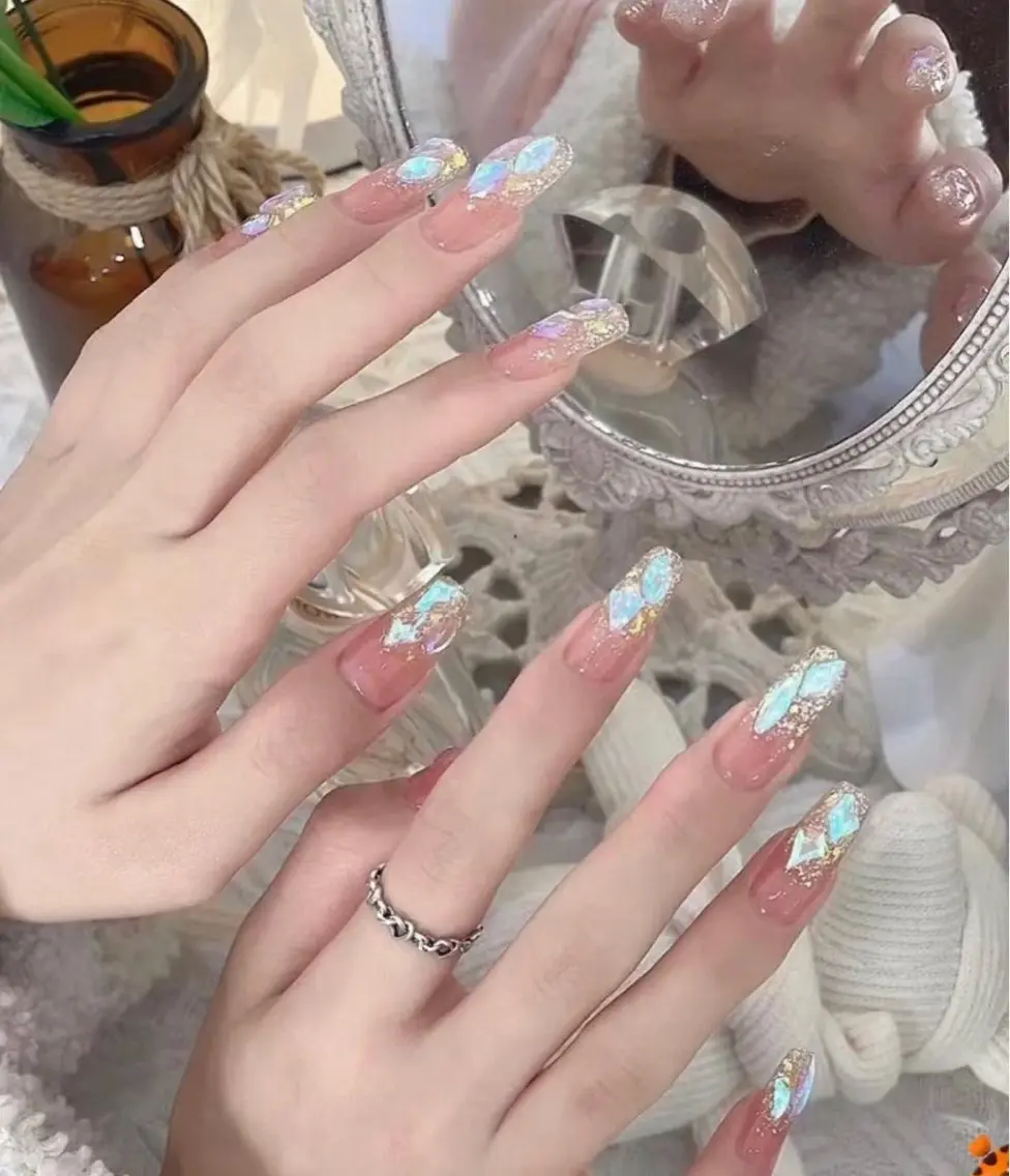 ✨INS大人気妖精ネイル❤️‍🔥❣️ソフトジェル付け替えオフずっと無料の写真