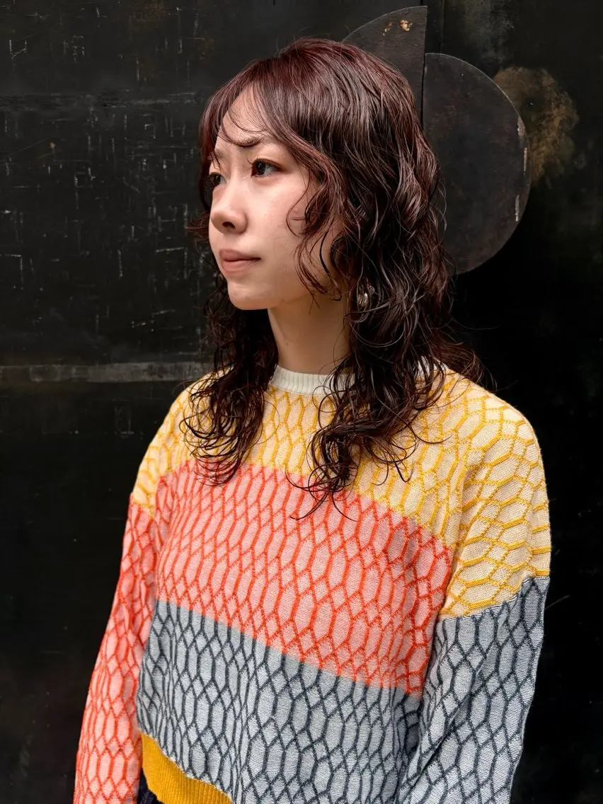 ロング パーマ ミウラ ハナキのヘアスタイル