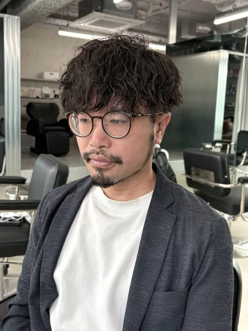 ショート メンズ カット パーマ 眞鍋恭輔 本日空きありのヘアスタイル