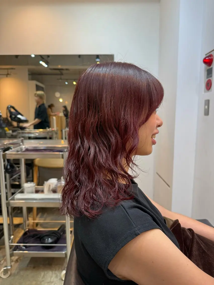 ミディアム カット ヘアカラー パーマ トリートメント 【表参道】似合わせ パーマ/神野 楓のヘアスタイル