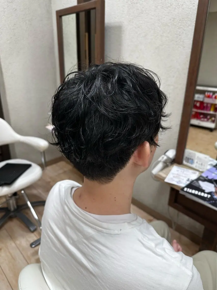 メンズ カット パーマ 阿部 美咲のヘアスタイル