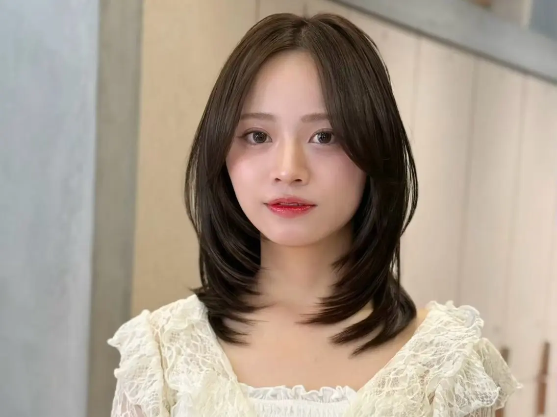 ミディアム カット ヘアカラー トリートメント レイヤー/ボブ 高嶋 優のヘアスタイル