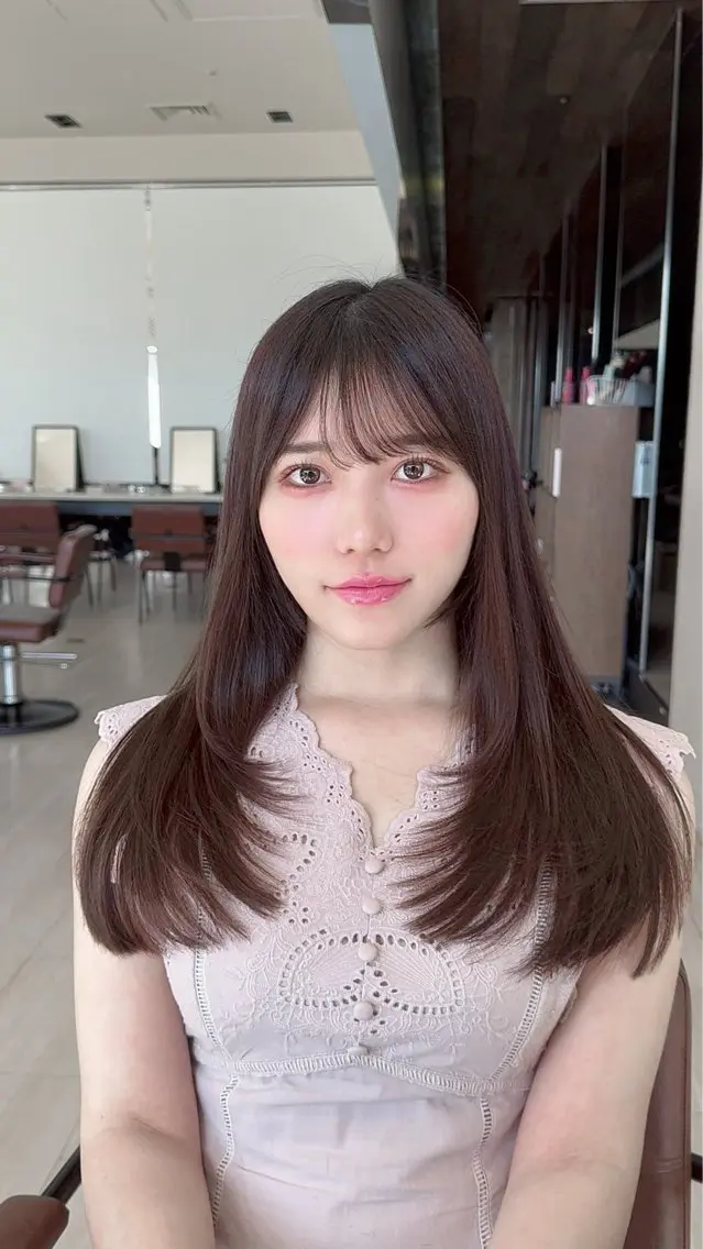 ミディアム カラー ヘアアレンジ カット ヘアカラー トリートメント 顔周り&ミディアム 特化/池袋/kokiのヘアスタイル