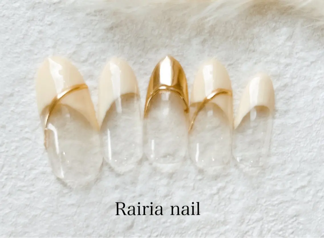 ネイル アートネイル ジェルネイル 持ち込み ニュアンスネイル パラジェル Rairia nail本八幡店のネイルデザイン