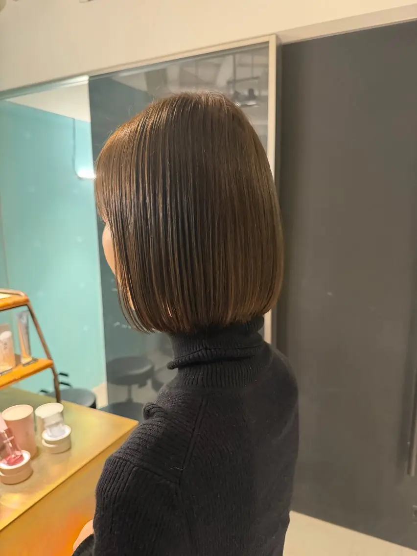 ミディアム ヘアカラー 河本 伶のヘアスタイル