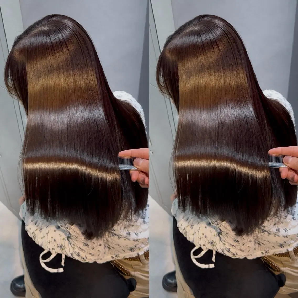 ロング カラー ブリーチ 透明感カラー 髪質改善 韓国風ヘア 似合わせカット カット ヘアカラー 縮毛矯正 新宿/髪質改善支持率 Ｎｏ．1💍yasuのヘアスタイル