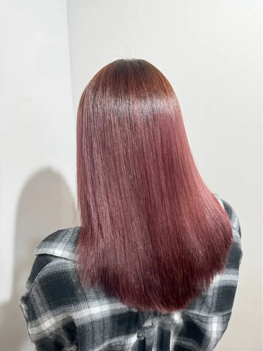 ミディアム カラー 顔まわりレイヤー 顔周りカット レイヤーカット カット ヘアカラー トリートメント 韓国ヘア/ハイトーン /レイヤー🎀Rinのヘアスタイル