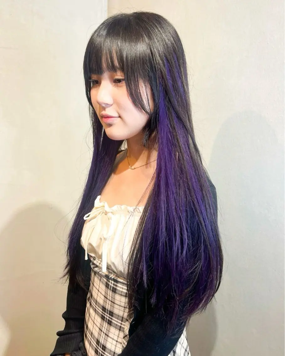 ロング カラー カット ヘアカラー トリートメント Aya/四条烏丸/ インナーカラーのヘアスタイル