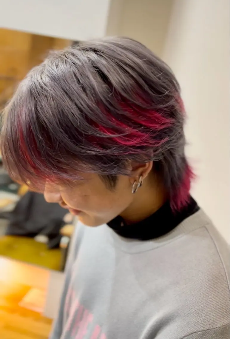 ショート カラー メンズ 山﨑 雅史のヘアスタイル