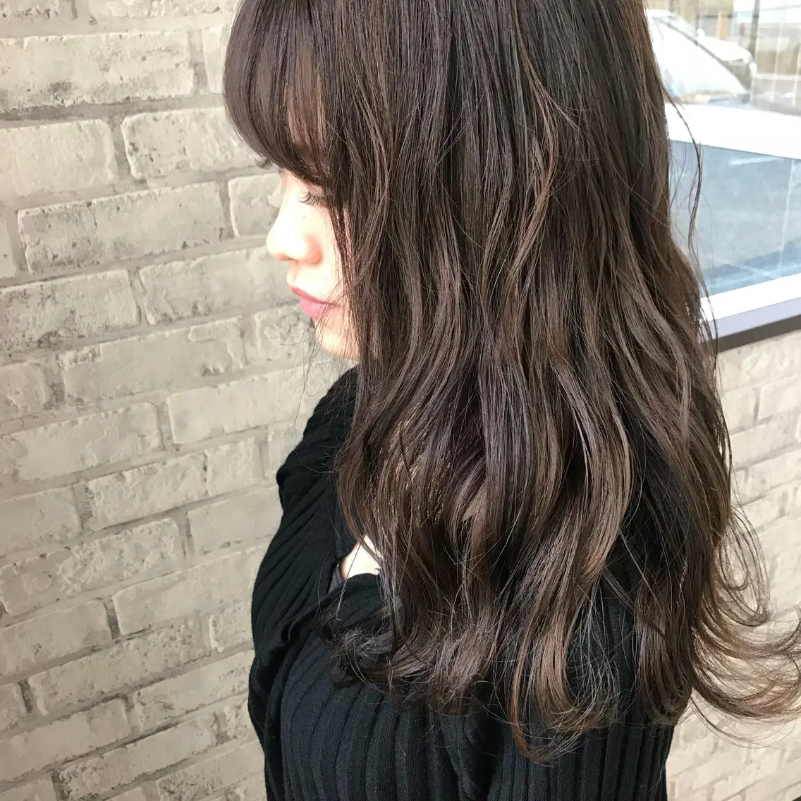 ロング カラー アッシュ ラベンダーカラー ヘアカラー トリートメント Oopsレイヤー 加藤澄都のヘアスタイル