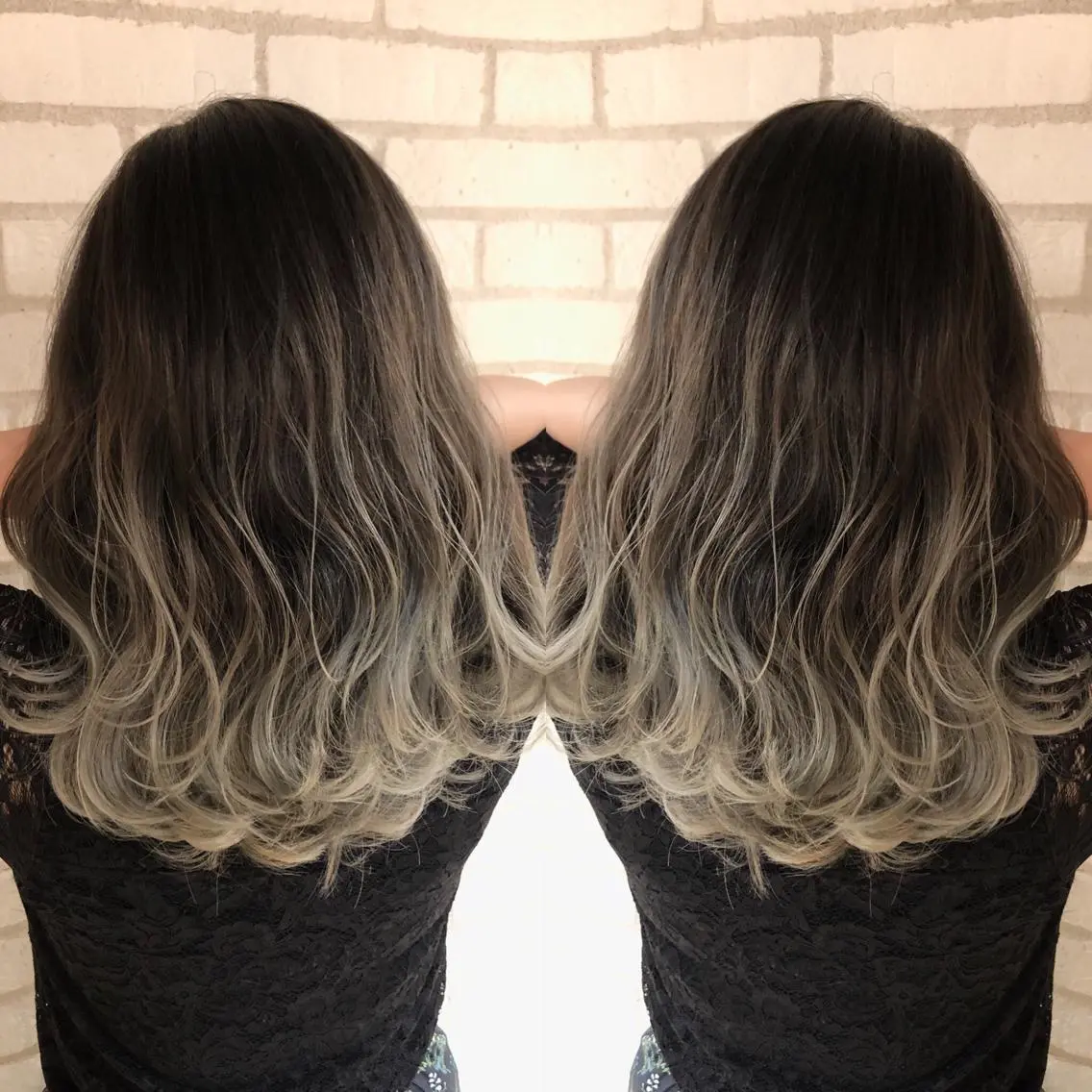 ミディアム カラー 小島 侑衣のヘアスタイル