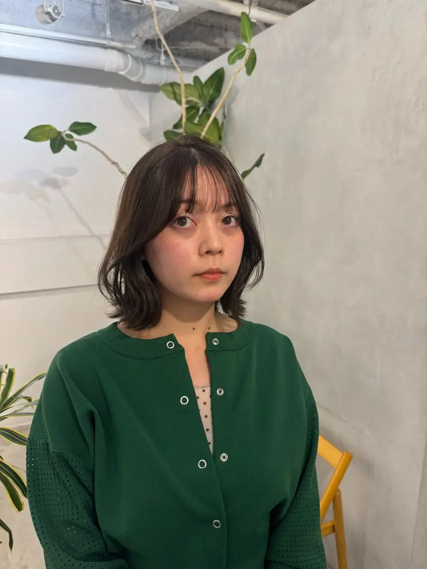 セミロング カット ヘアカラー トリートメント 新宿/顔周りカット +レイヤー=しずく♩のヘアスタイル