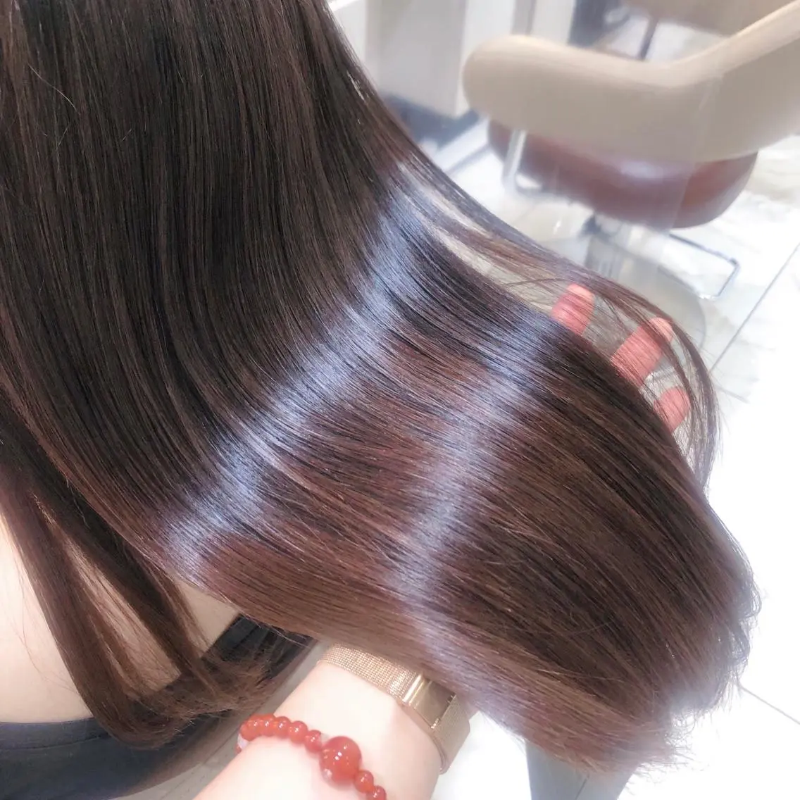 ロング カット トリートメント ヘッドスパ 三箇島陽香/髪質改善 クロスパーマ縮毛矯正のヘアスタイル