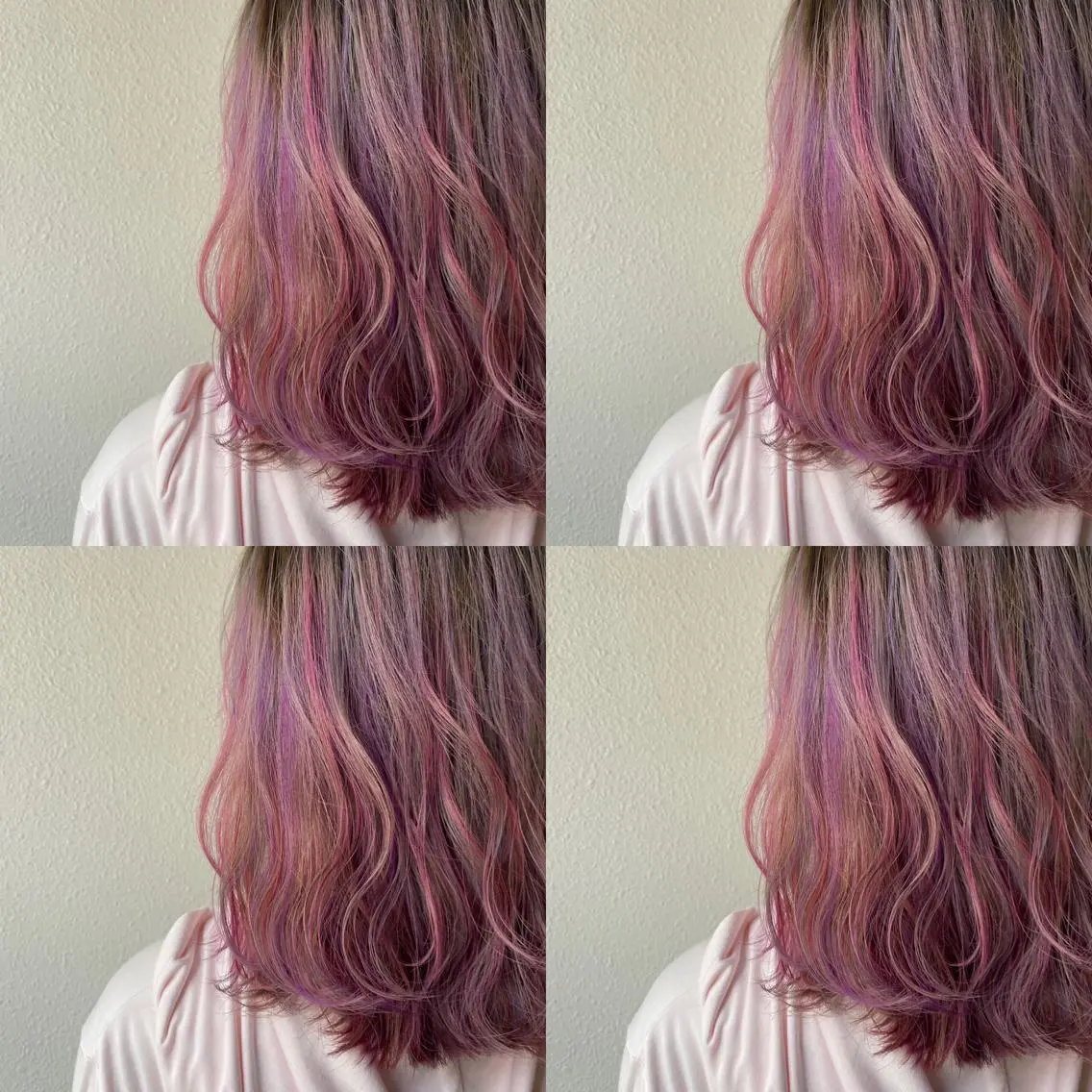 セミロング カラー ハイライトカラー ハイトーンカラー ハイライト あさだ しゅうたろうのヘアスタイル