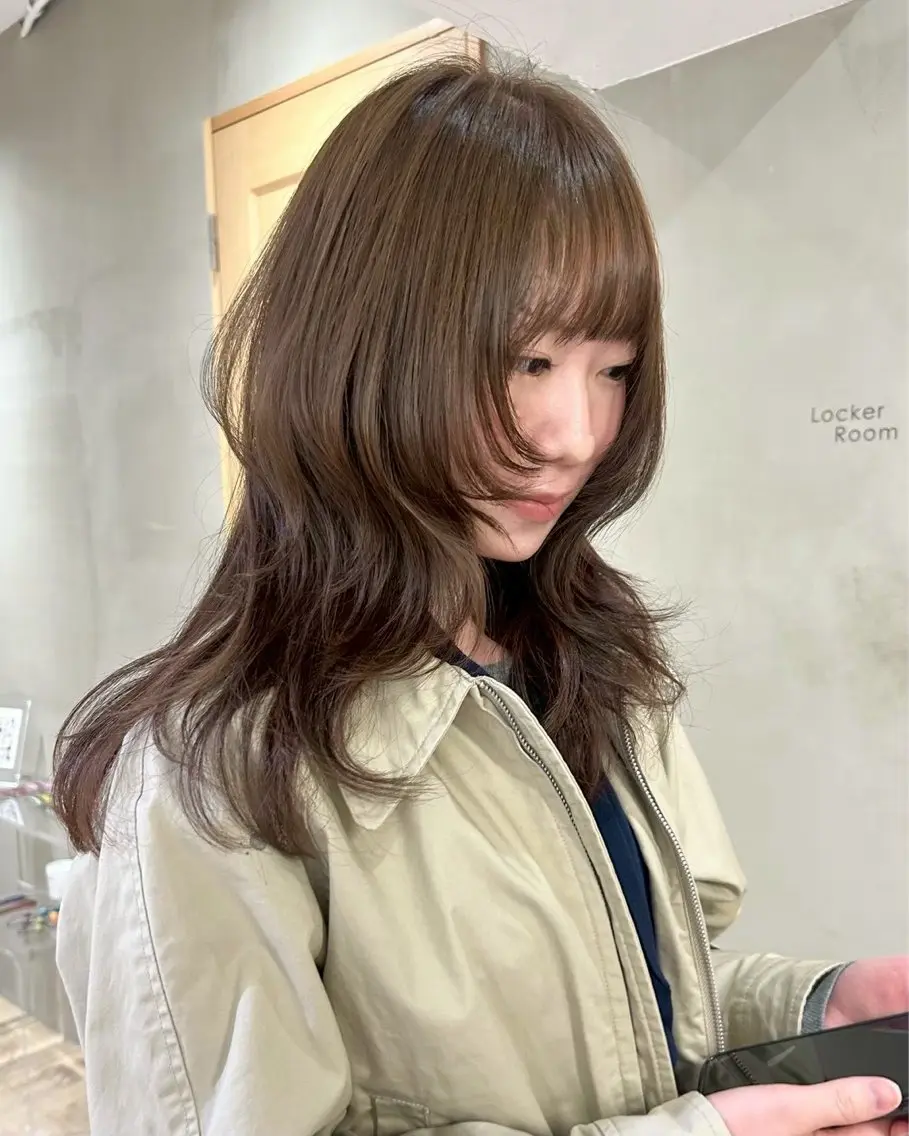 セミロング カラー sakυra 🌸 オリーブベージュのヘアスタイル