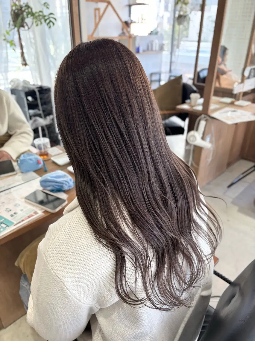 セミロング カット ヘアカラー FERIA池田 石田較貴のヘアスタイル