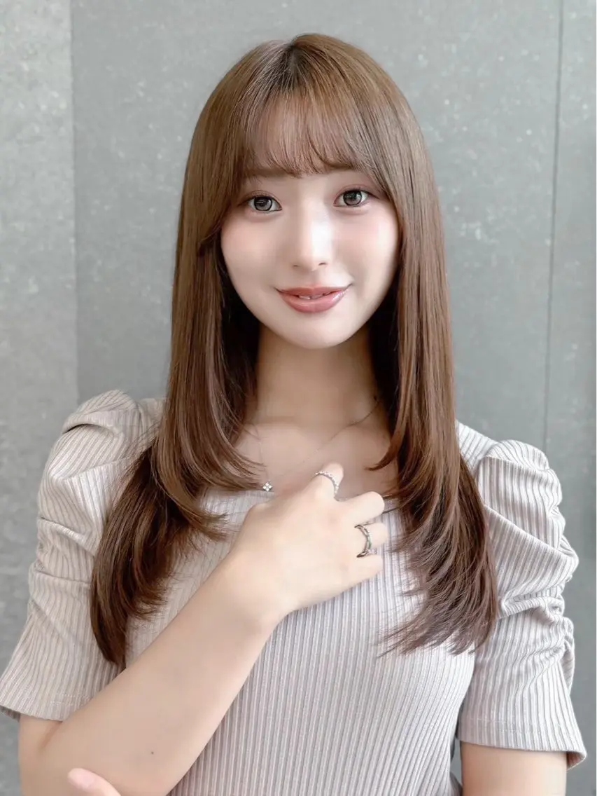 セミロング 髪質改善 縮毛矯正 失敗しないレイヤー/ 顔まわり☀️しゅうとのヘアスタイル