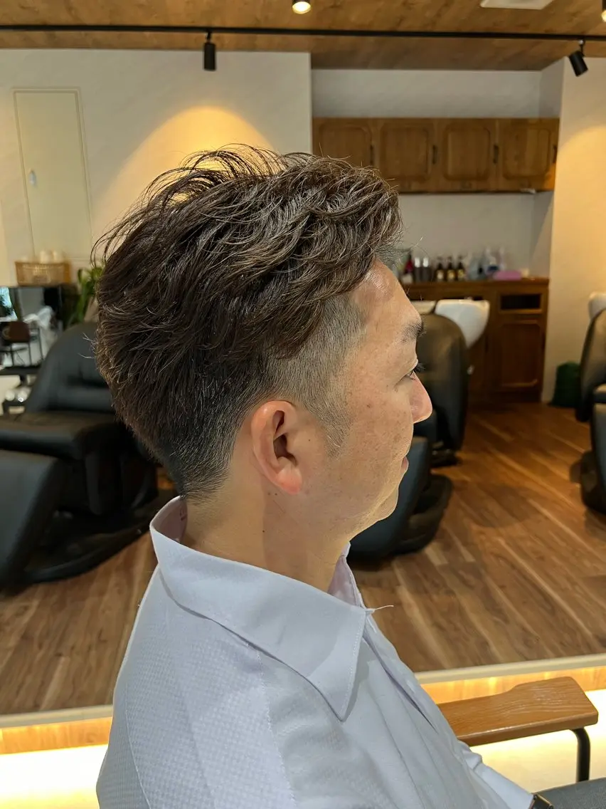 メンズ メンズパーマ カット パーマ トリートメント 艶ボブ🤎ボブパーマ 透明感カラー\メンズのヘアスタイル