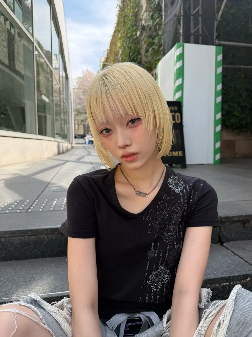 ショート カラー ショートボブ ブリーチ ブロンド ケアブリーチ 透明感カラー カット ヘアカラー 💎透明感カラー特化 💎TAISEIのヘアスタイル