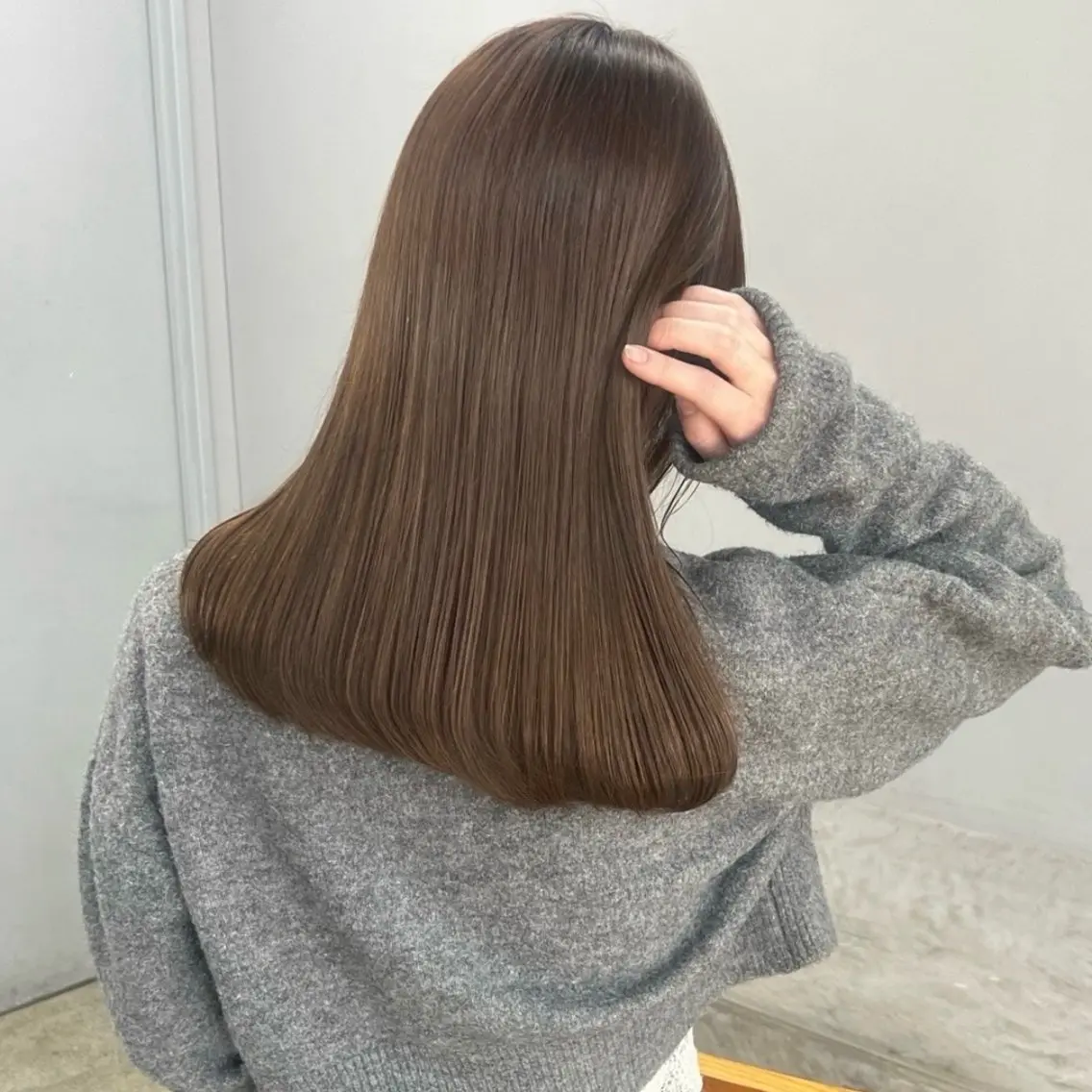 セミロング カラー ベージュカラー オリーブベージュ カット ヘアカラー トリートメント akane/ボブ /ブラウンベージュのヘアスタイル