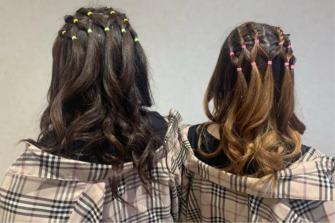 ロング カラー ヘアアレンジ ヘアセット yamauchi mikuのヘアスタイル