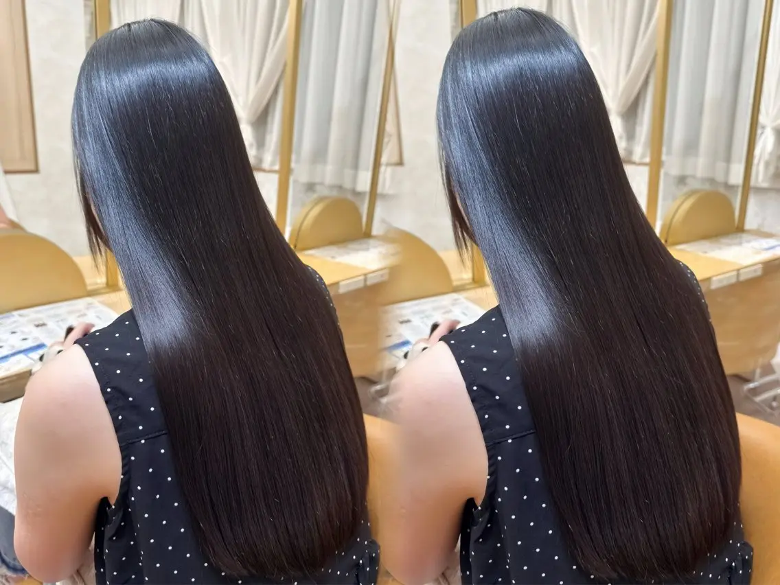 ロング カット 縮毛矯正 トリートメント 大田/レイヤー/髪質 改善/ダブルカラーのヘアスタイル