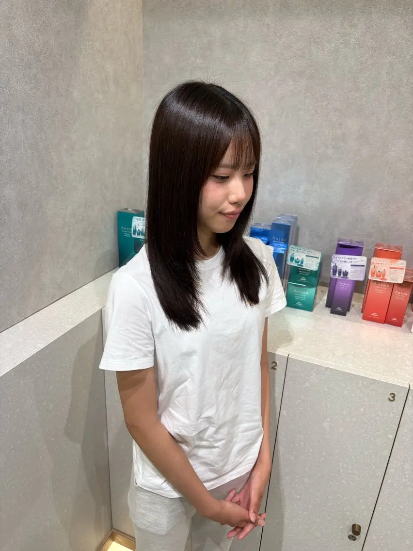 ロング トリートメント 髪質改善×透明感 カラー🫧ふうま🪽のヘアスタイル