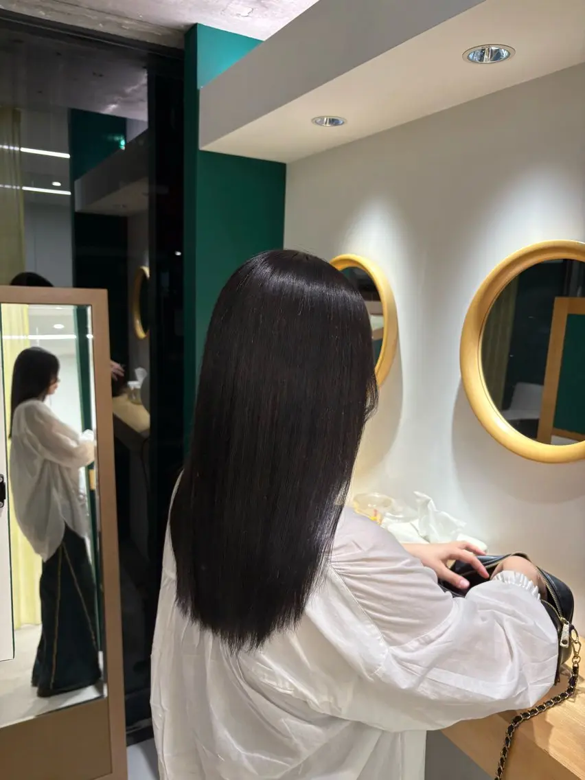 ロング カラー グレージュ トリートメント ヘアカラー トリートメント hinano /淀屋橋美容師のヘアスタイル