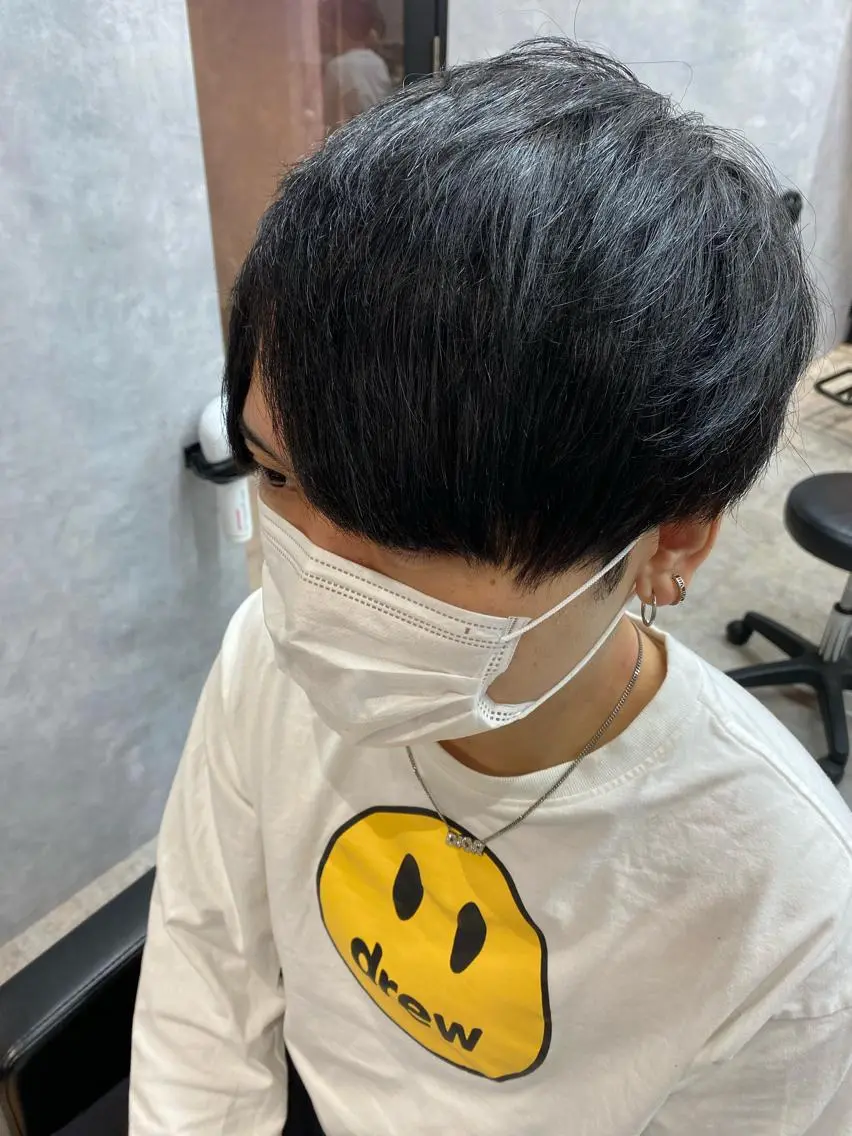🔴【ご新規様限定】メンズカット+全体縮毛矯正🌟(眉カット+トリートメント付き)癖毛でお悩みの方は是非!!の写真