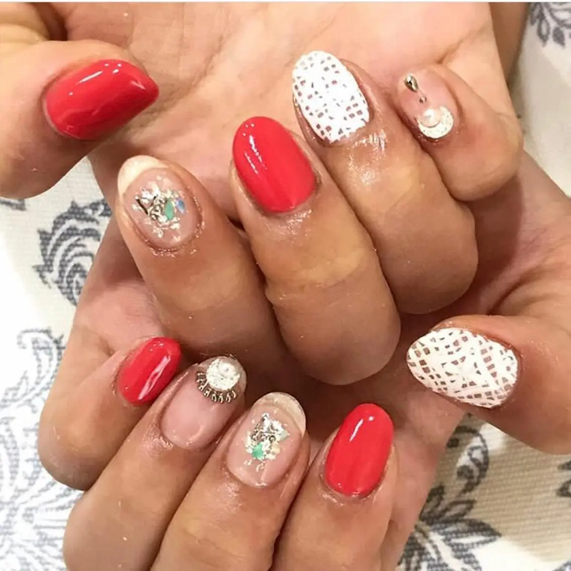 ネイル クリアネイル ジェルネイル 渋谷／チップ長さ出し 👑アプレgel-xのネイルデザイン