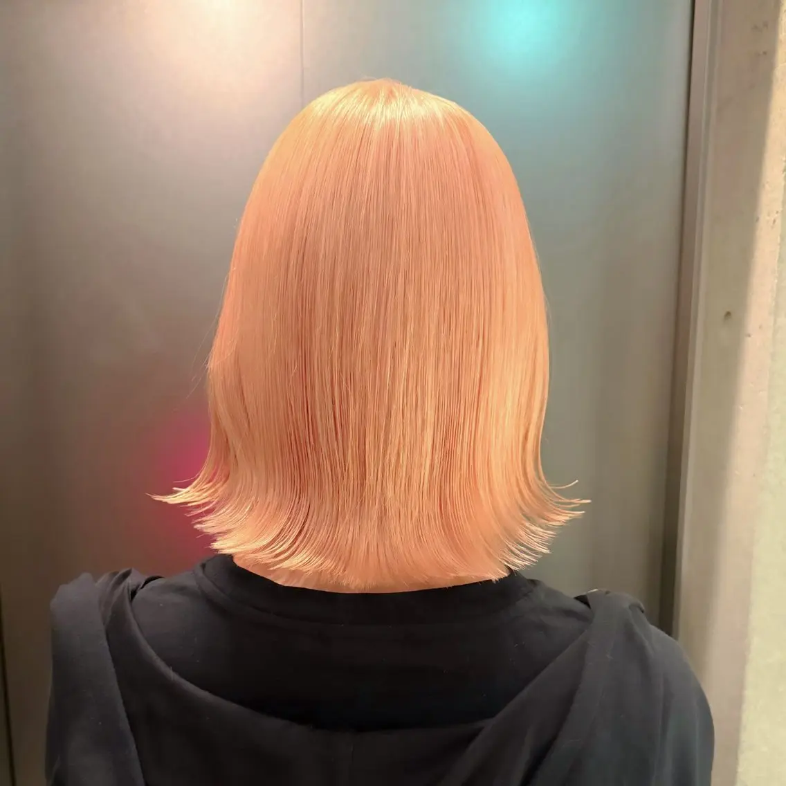 セミロング カラー ベージュカラー オレンジ オレンジベージュ カット ヘアカラー トリートメント ヘッドスパ 柔め透明感血色カラー 暖色/レイヤー/ゆいのヘアスタイル