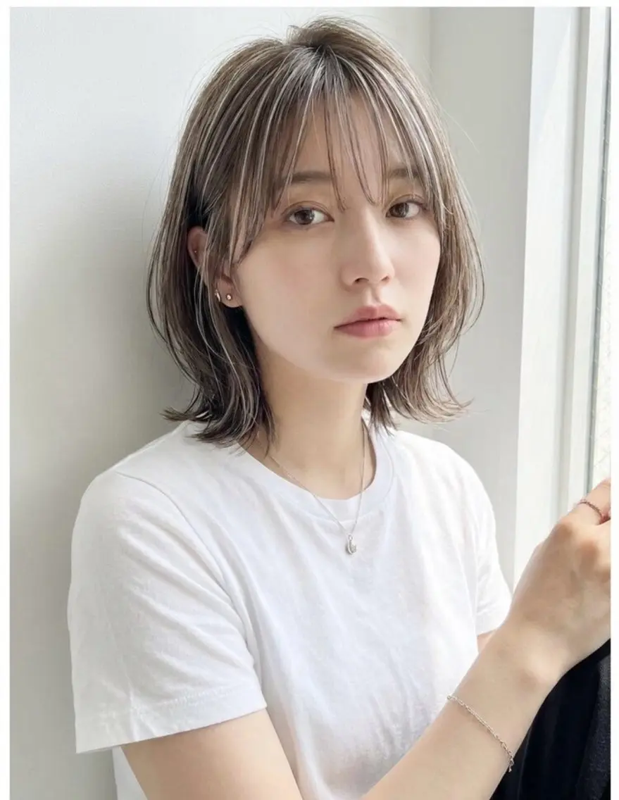 ミディアム カラー ハイライトカラー ハイライト カット ヘアカラー ショートカット×メ ンズ特化✂︎長妻のヘアスタイル