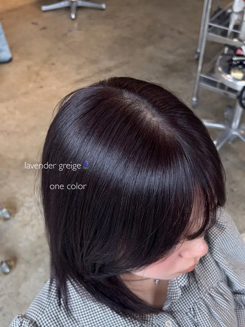 セミロング カラー 上岡 みゆうのヘアスタイル