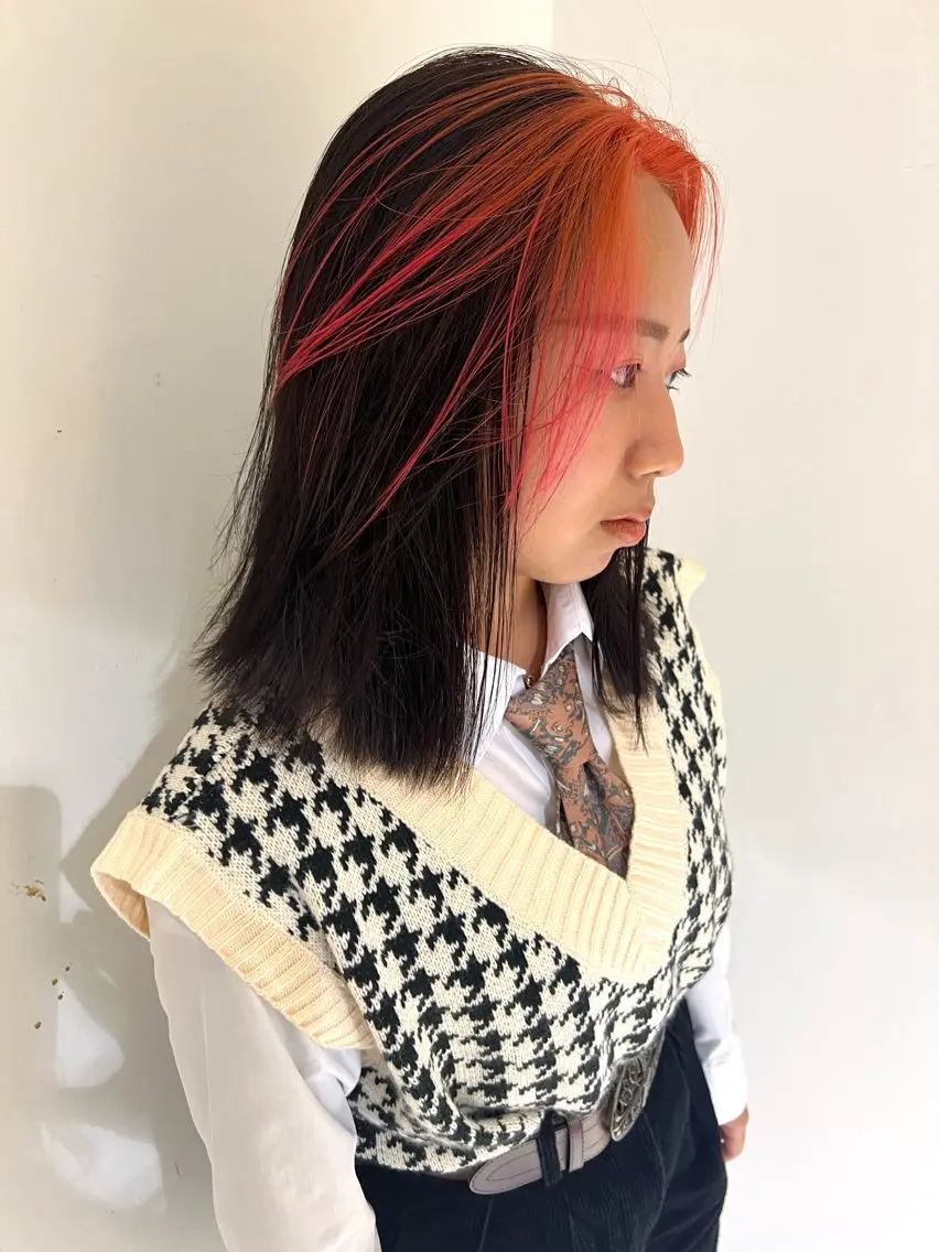 ミディアム カラー ヘアカラー akane /渋谷のヘアスタイル