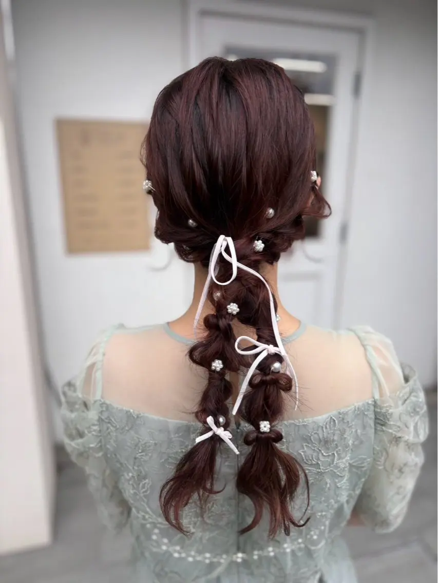 ロング ヘアアレンジ ヘアセット 美髪× ヘアセット✨Araiのヘアスタイル